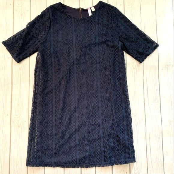 Francesca’s gorgeous navy shift dress-large - Picture 1 of 6